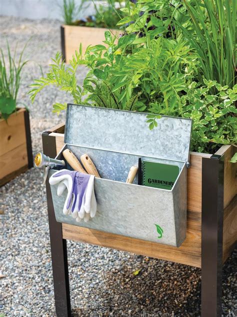 metal garden storage boxes uk|galvanized garden tool storage box.